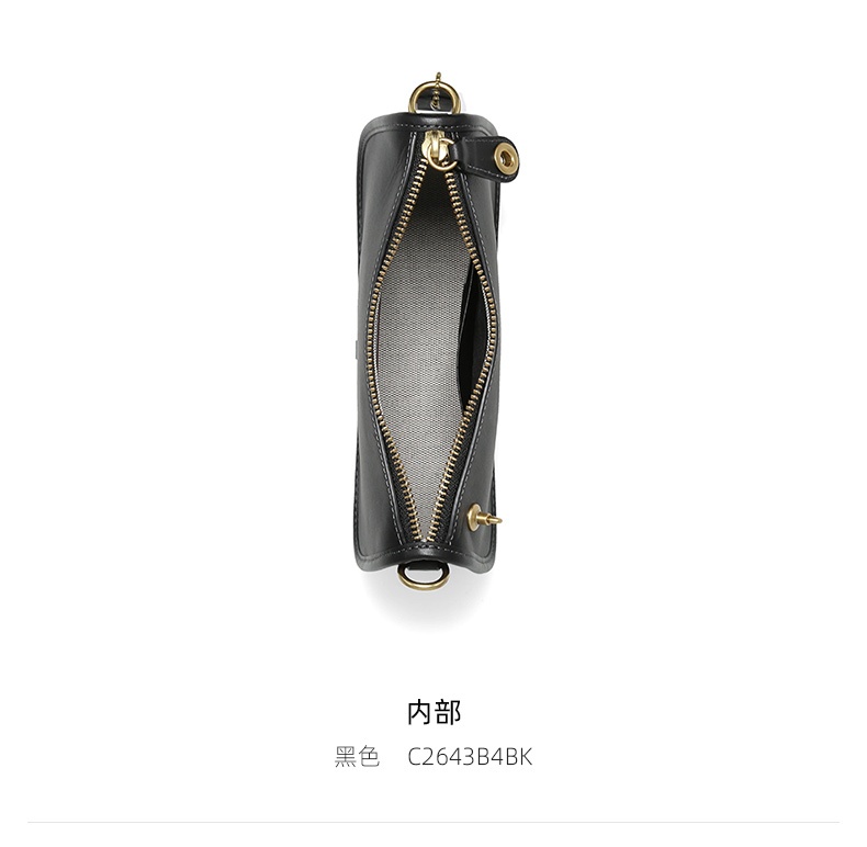 商品Coach|COACH 小号女士皮质手提包 C2643B4BK 送礼好物,价格¥1621,第5张图片详细描述