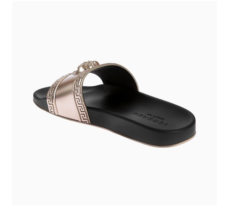 商品Versace|VERSACE 男士金色橡胶海拖鞋 DSU5883-DG0LG-D914,价格¥1755,第2张图片详细描述