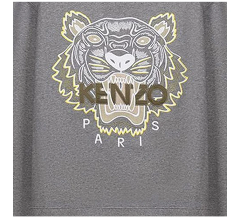 商品Kenzo|KENZO 男士灰色虎头圆领卫衣 FB55SW1104XA-95,价格¥1295,第8张图片详细描述