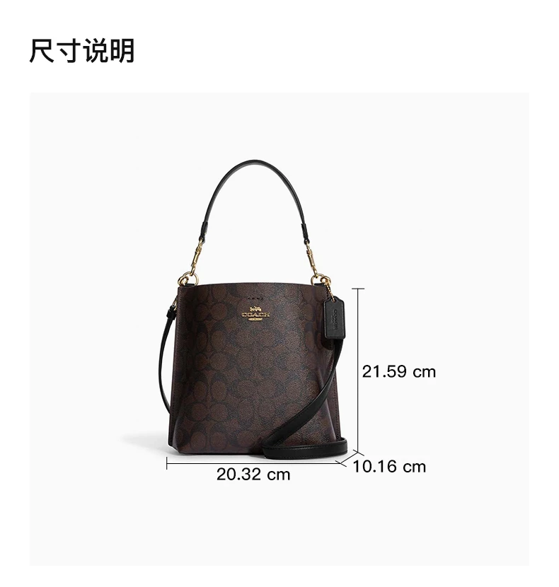 商品Coach|COACH 深棕色女士斜挎包 CA582IMAA8,价格¥1641,第3张图片详细描述