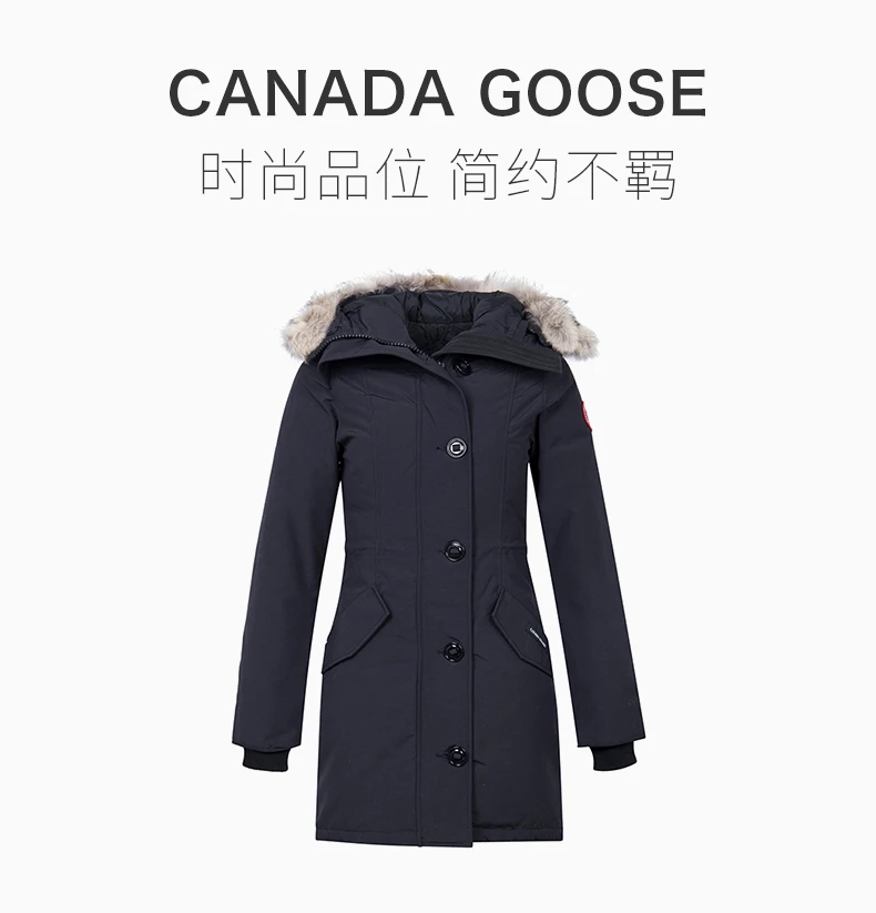 商品[国内直发] Canada Goose|Canada Goose 加拿大鹅 女士郊狼毛领深蓝色羽绒服 2580L-NAVY,价格¥7011,第1张图片详细描述