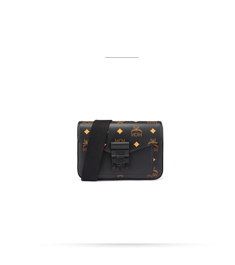 商品MCM|MCM 明星同款Millie Color Splash Logo小号单肩斜挎包 男女同款 MMRBASX05O9001,价格¥4385,第4张图片详细描述