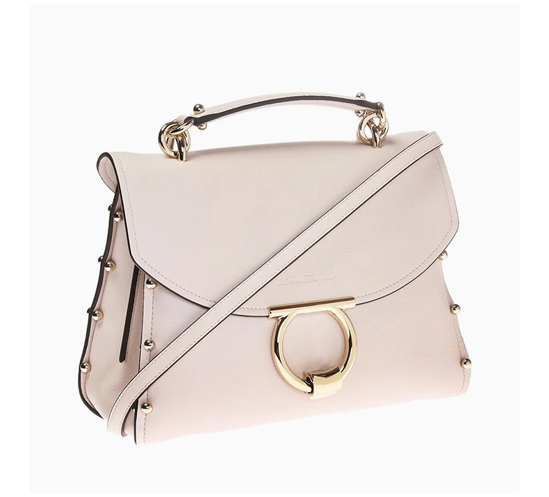 商品[国内直发] Salvatore Ferragamo|SALVATORE FERRAGAMO 女士粉色皮革托特包 21-H528-704895,价格¥9193,第5张图片详细描述
