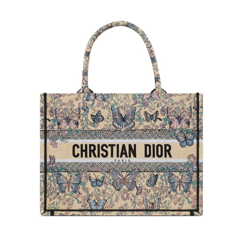 商品Dior|迪奥 Book Tote系列女士多色拉菲草手提包 M1296ZEEW_M918,价格¥23681,第5张图片详细描述