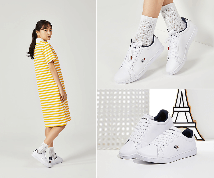 商品Lacoste|【Brilliant|包邮包税】法国鳄鱼 CARNABY EVO TRI 1 女生  运动鞋 SNEAKERS  7-39SFA0048 WHT/NVY/RED,价格¥488,第2张图片详细描述