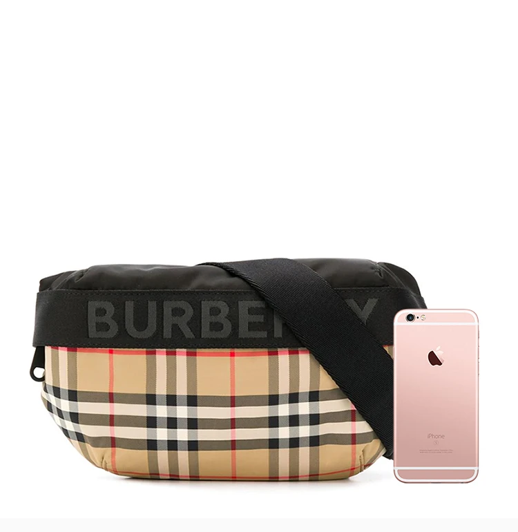 商品[国内直发] Burberry|BURBERRY 拼色中性腰包 8026557,价格¥6181,第4张图片详细描述