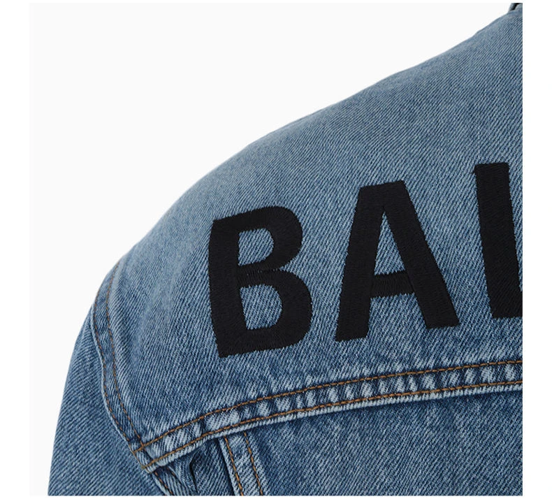 商品[国内直发] Balenciaga|Balenciaga 巴黎世家 男士深蓝牛仔上衣 557351-TDW14-4065,价格¥8246,第5张图片详细描述