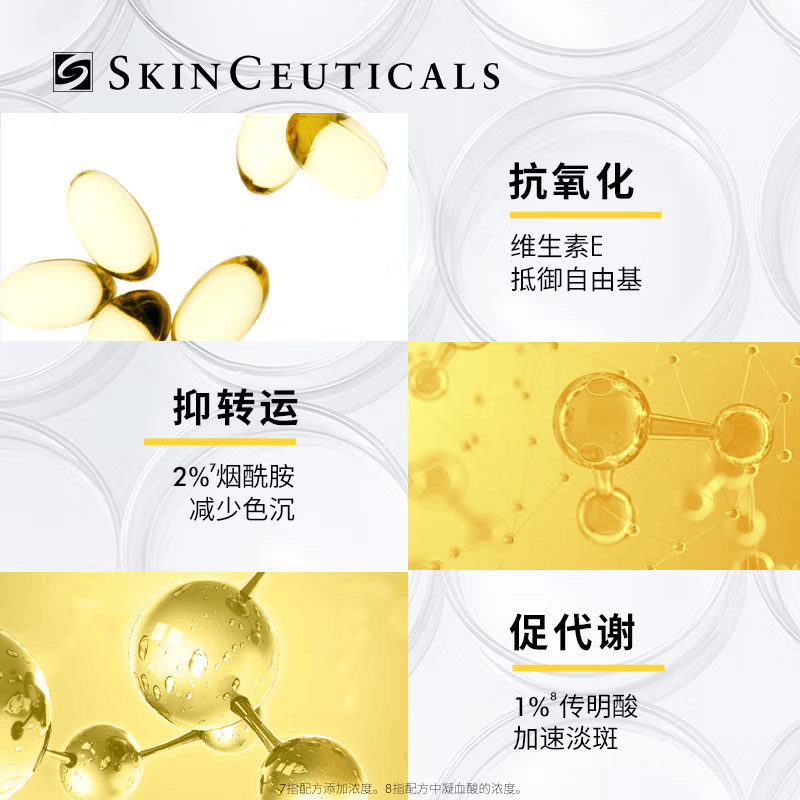 商品SkinCeuticals|修丽可防晒小银伞SPF50+美白淡斑清爽精华防晒乳40ml 夏日出游旅行必备,价格¥286,第3张图片详细描述