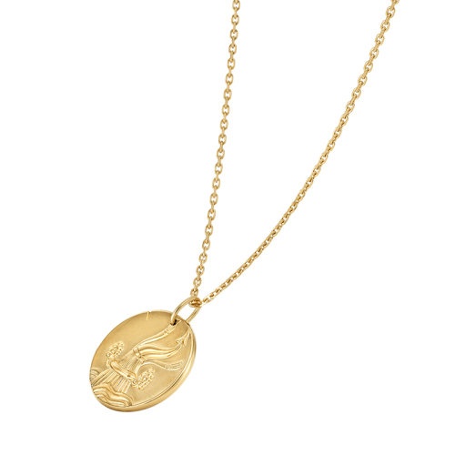 商品Van Cleef & Arpels| Van Cleef & Arpels/梵克雅宝 新款Zodiaque十二星座系列 18K金黄金Aquarii水瓶座徽章圆形吊坠VCARP7SU00,价格¥20307,第2张图片详细描述