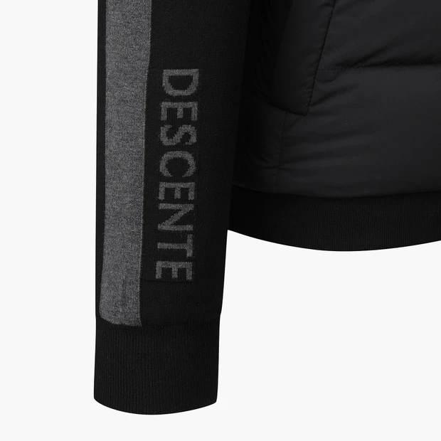 商品【预售商品15天发货】 DESCENTE|GOLF男士混合针织羽绒外套适合户外运动 DP42MFKOO1-BLKG,价格¥2664,第16张图片详细描述