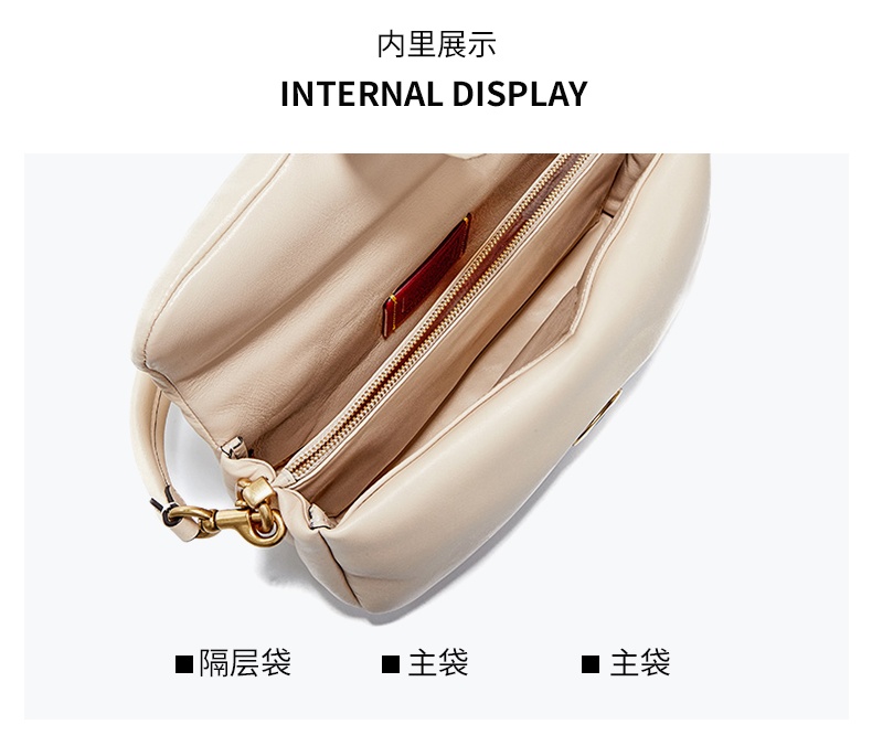 商品[国内直发] Coach|枕头包蔻驰女包TABBY 26号枕形单肩斜挎包腋下包云朵包米色礼物送女友礼物C0772,价格¥2508,第5张图片详细描述