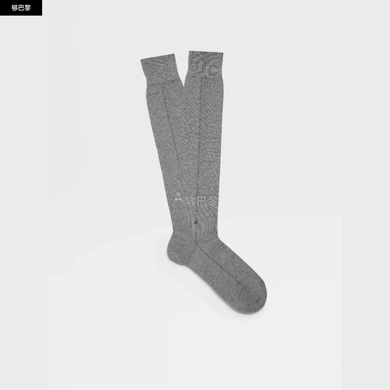 商品Zegna|【预售】 杰尼亚 25春夏 男士 袜子 GEYSER GREY BAGUETTE MID CALF SOCKS N5V40-524-032 ,价格¥627,第2张图片详细描述