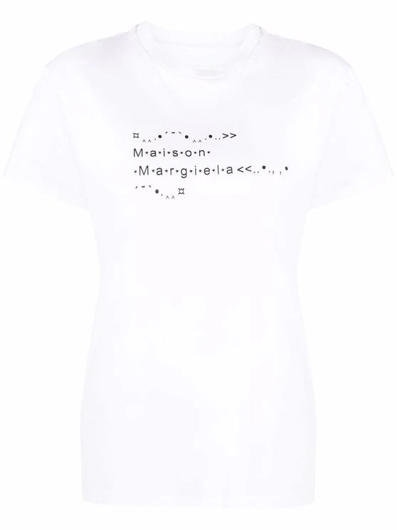 商品MAISON MARGIELA|MAISON MARGIELA 女士白色棉质短袖T恤 S51GC0515-S22816-100,价格¥1415,第1张图片详细描述