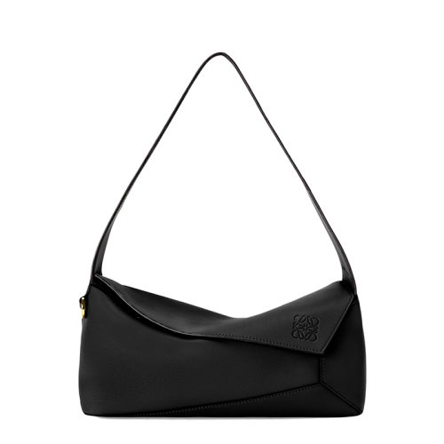商品Loewe|【包税】LOEWE/罗意威 22春夏新款Puzzle Hobo系列 女士黑色纳帕小牛皮拼图手提单肩包A510J67X01-1100,价格¥15668,第4张图片详细描述