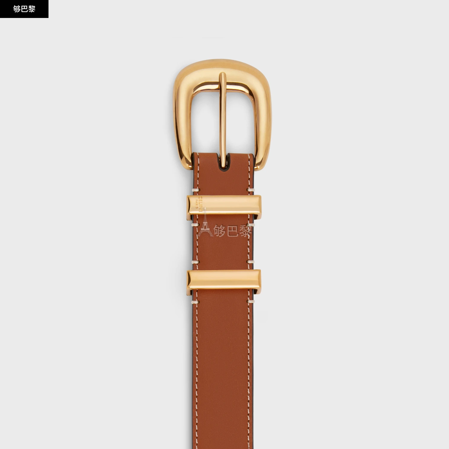 商品Celine|【预售】 赛琳 25春夏 女士 腰带 WESTERN中号天然牛皮革腰带 45BAG3A78.04LU ,价格¥927,第4张图片详细描述