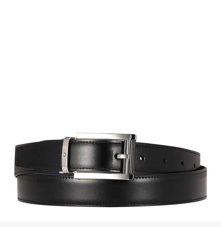 商品MontBlanc|MONT BLANC 男士拼色牛皮腰带 126009,价格¥1522,第2张图片详细描述