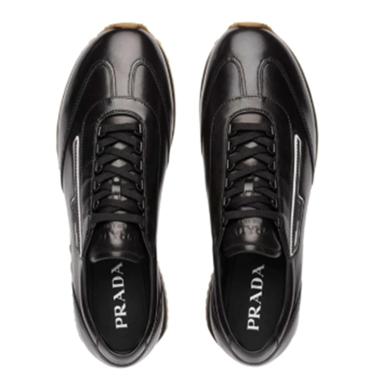 商品Prada|Prada 普拉达 男士黑色纳帕皮革休闲运动鞋 2EG286-072-F0002,价格¥4006,第6张图片详细描述