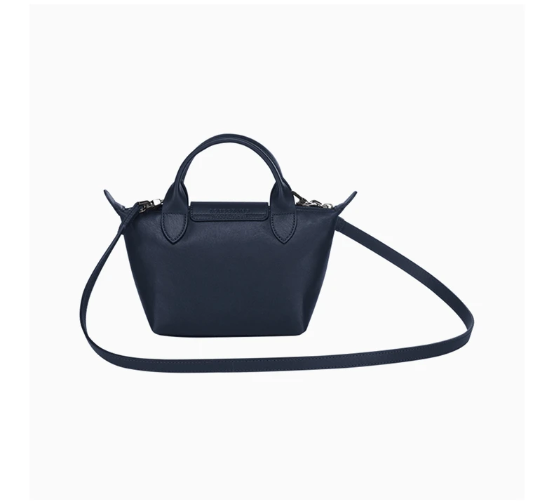 商品Longchamp|LONGCHAMP 女士海军蓝羊皮mini手提斜挎包 1500757556,价格¥1980,第6张图片详细描述