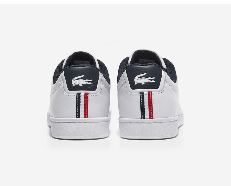 商品Lacoste|【韩国直邮|包邮包税】法国鳄鱼 CARNABY EVO TRI1 男生  运动鞋 SNEAKERS  7-39SMA0033 WHT/NVY/RED,价格¥813,第4张图片详细描述