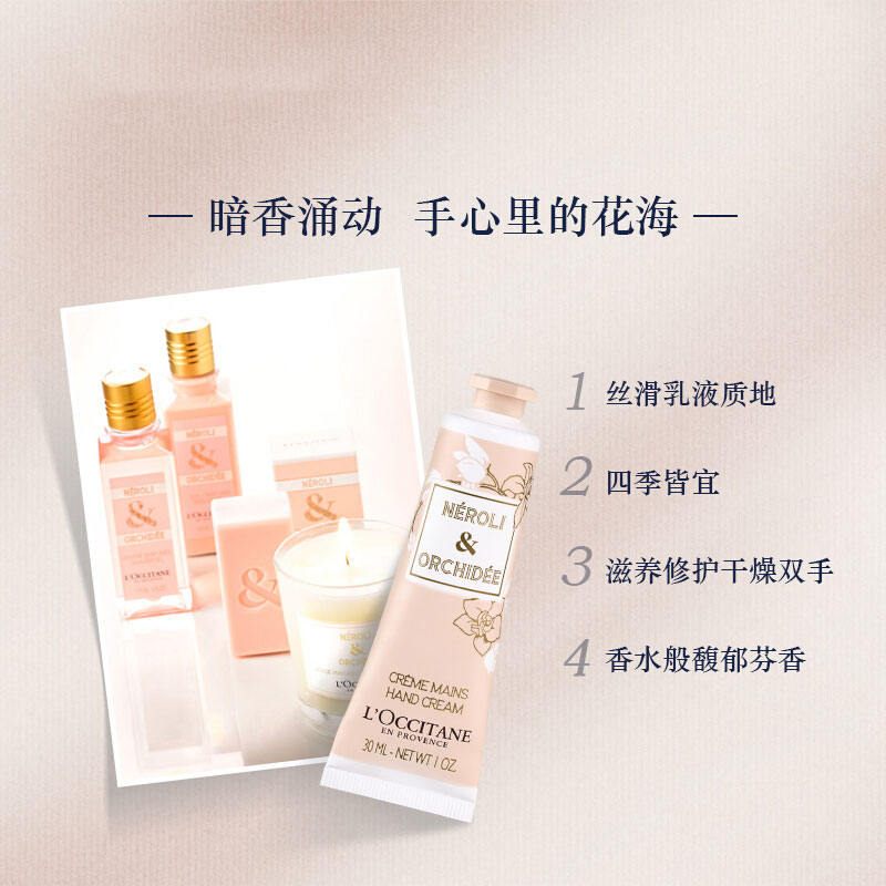 商品L'Occitane|欧舒丹护手霜乳木果樱花玫瑰薰衣草30ml/75ml/150ml保湿滋润呵护肌肤【香港直邮】,价格¥77,第1张图片详细描述