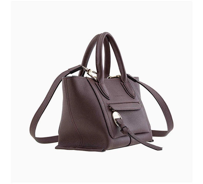 商品[国内直发] Longchamp|LONGCHAMP 女士MAILBOX系列深紫色牛皮小号手提单肩斜挎包 10103HTA061,价格¥4455,第5张图片详细描述