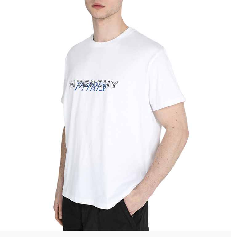 商品[国内直发] Givenchy|Givenchy 纪梵希 男士白色短袖T恤 BM70WW3002-100,价格¥2768,第5张图片详细描述