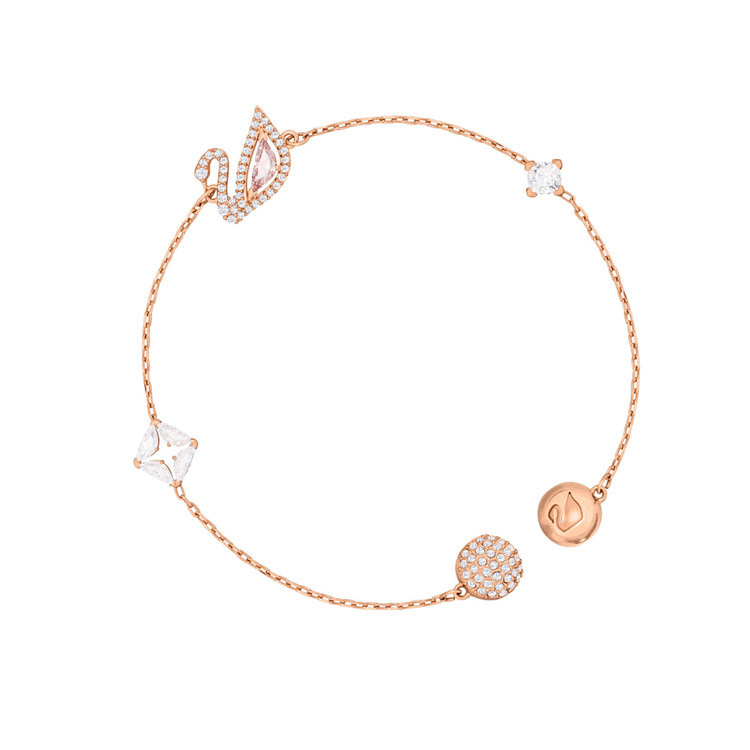 商品Swarovski|SWAROVSKI 施华洛世奇 浪漫粉天鹅女手链 5472271 ,价格¥585,第5张图片详细描述