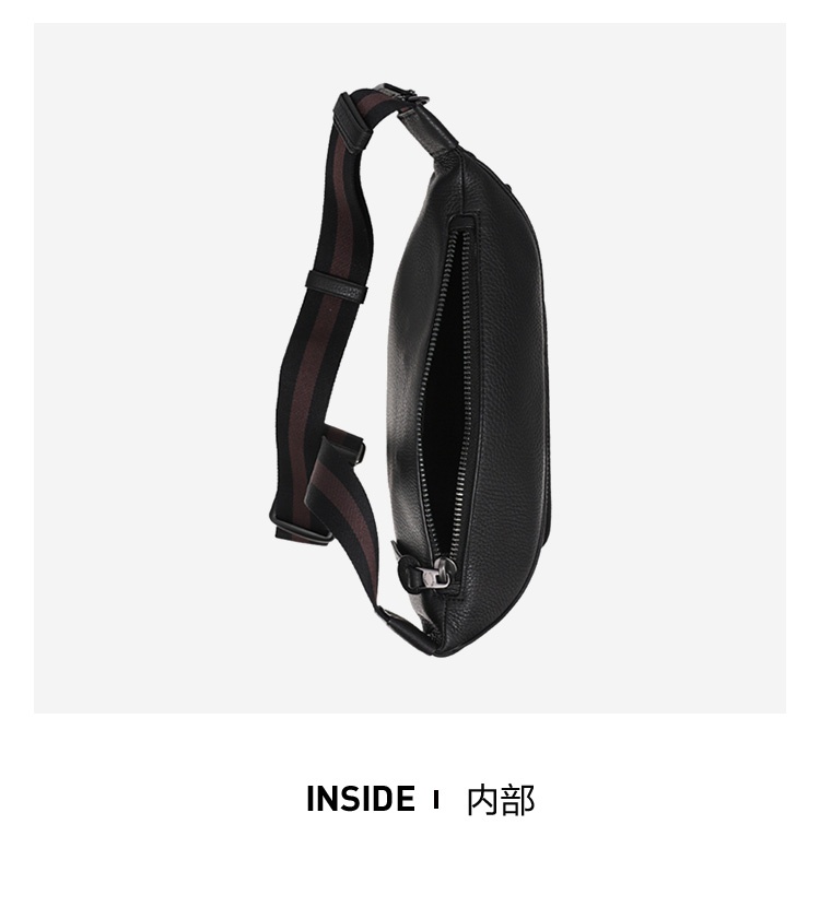 商品[国内直发] Coach|COACH 奥莱款小号男士牛皮革腰包C5393QBBK,价格¥1755,第6张图片详细描述