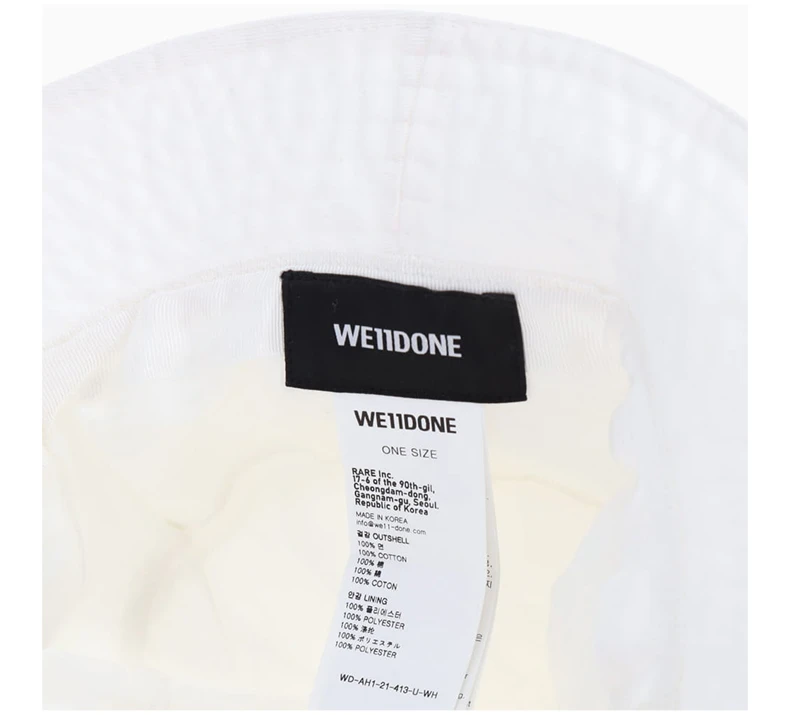 商品We11done|WE11DONE 中性白色方形logo渔夫帽 WD-AH1-21-413-U-WH,价格¥428,第5张图片详细描述