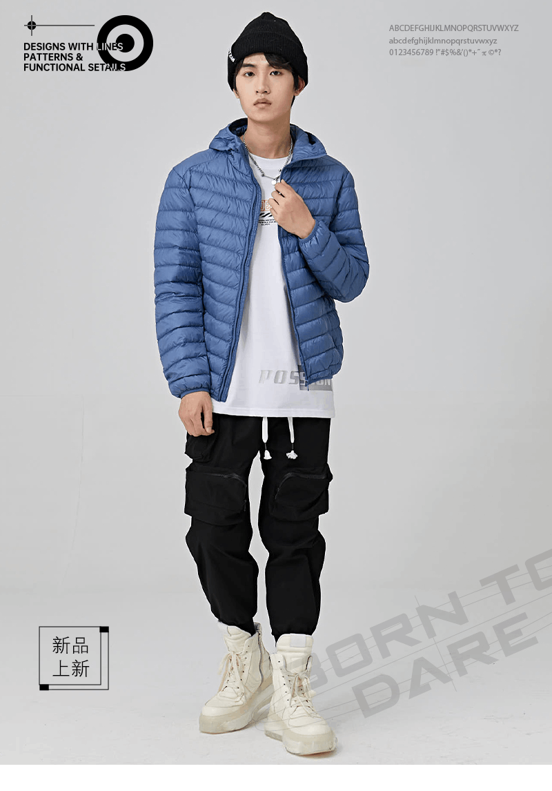 商品[国内直发] ROBINHOOD|罗宾汉休闲时尚羽绒服-6720702-雾霾蓝,价格¥162,第9张图片详细描述