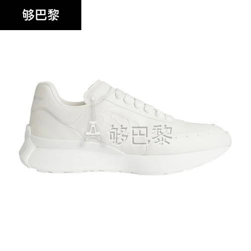 商品Alexander McQueen|【特惠8.7折】包邮包税【预售7天发货】 ALEXANDER MCQUEEN 男士 休闲运动鞋 带标志运动鞋  688548WIB6D9000 AMQ77SEMWHT,价格¥5554,第2张图片详细描述