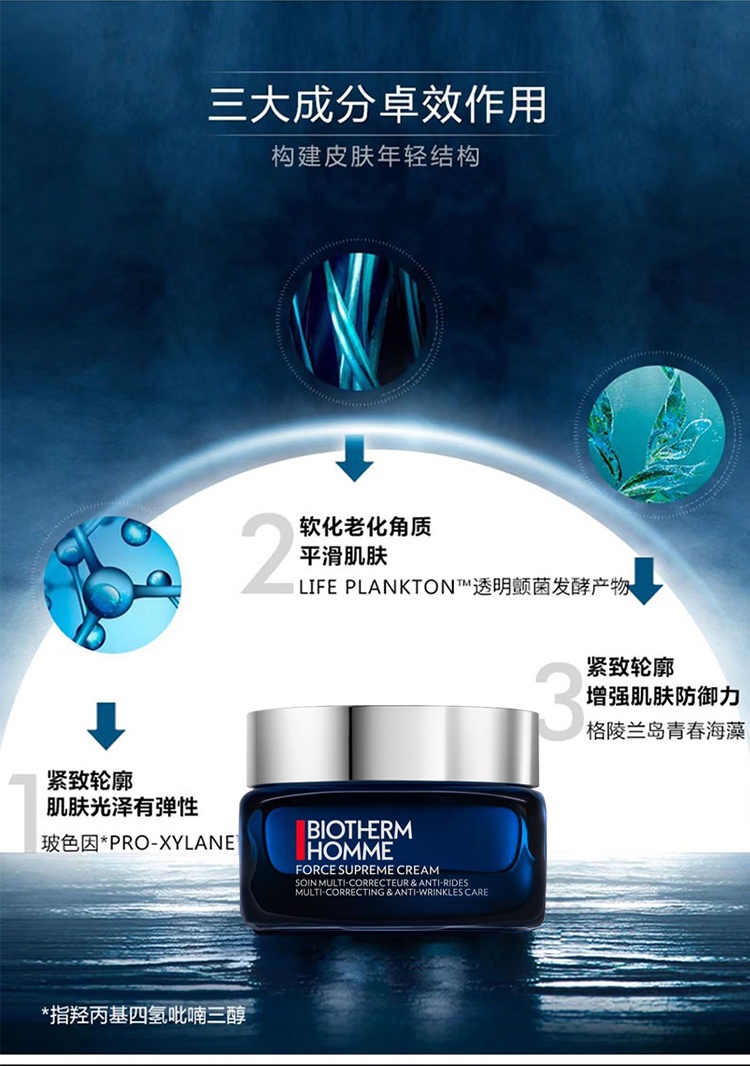 商品Biotherm|Biotherm碧欧泉男士蓝钻精华面霜50ml,价格¥524,第9张图片详细描述