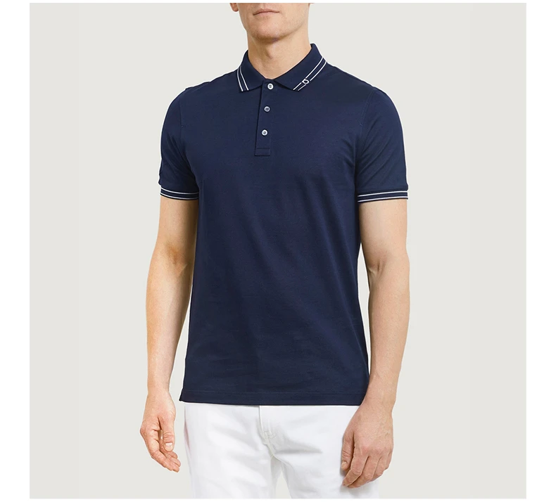 商品Salvatore Ferragamo|SALVATORE FERRAGAMO 男士海军蓝色经典款式POLO衫 12-1783-698228,价格¥958,第8张图片详细描述