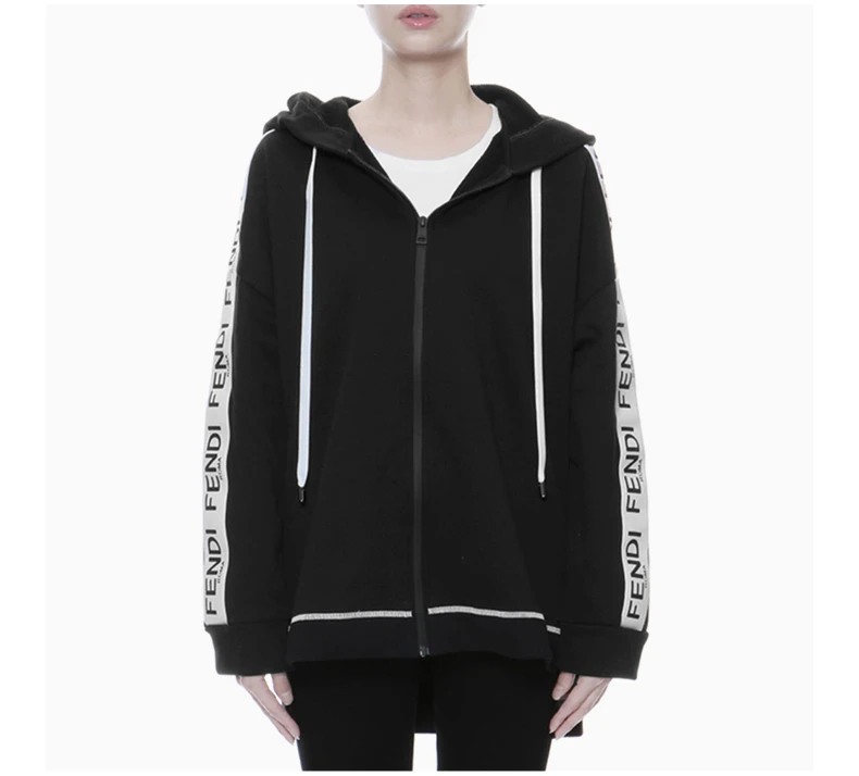 商品[国内直发] Fendi|FENDI 黑色女士卫衣/帽衫 FAF081-A6JD-F0GME,价格¥4779,第5张图片详细描述