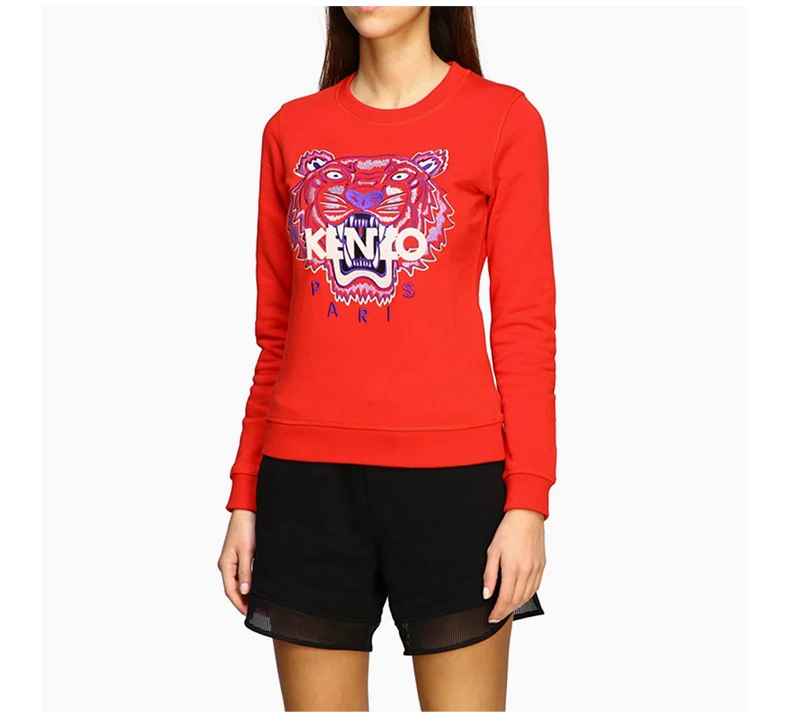 商品Kenzo|Kenzo 高田贤三 女士红色虎头卫衣 FA52SW7054XA-21,价格¥1312,第3张图片详细描述