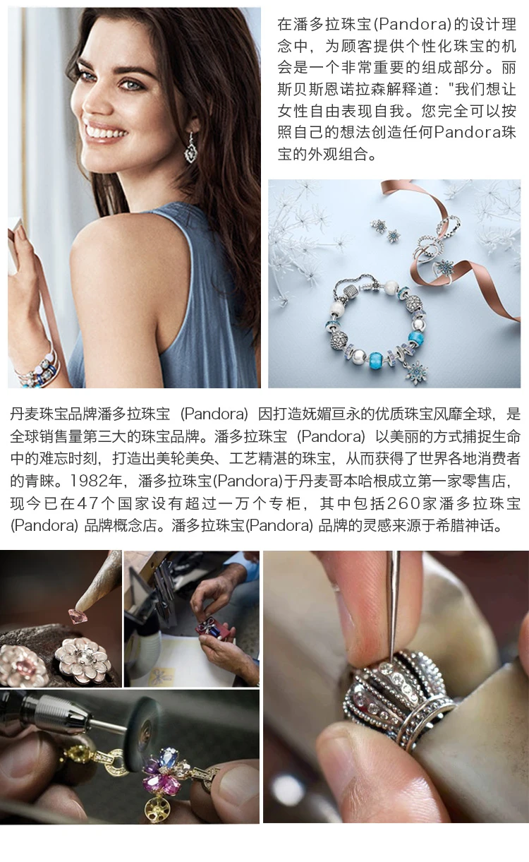 商品[国内直发] PANDORA|PANDORA 白色女士固定夹 791494EN12,价格¥287,第7张图片详细描述