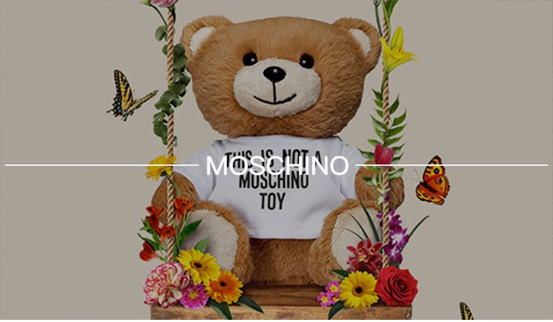商品[国内直发] Moschino|MOSCHINO/莫斯奇诺奢侈品时尚百搭经典logo小熊春季裙子女士 Mixed Teddy Bear针织连衣裙粉色04915501 V1224（清仓特价）,价格¥2206,第1张图片详细描述