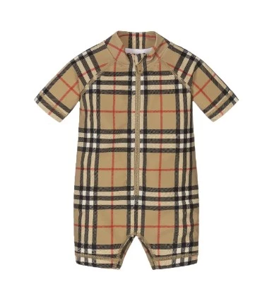商品Burberry|BURBERRY 格纹婴幼儿连体衣 8061982,价格¥952,第1张图片详细描述