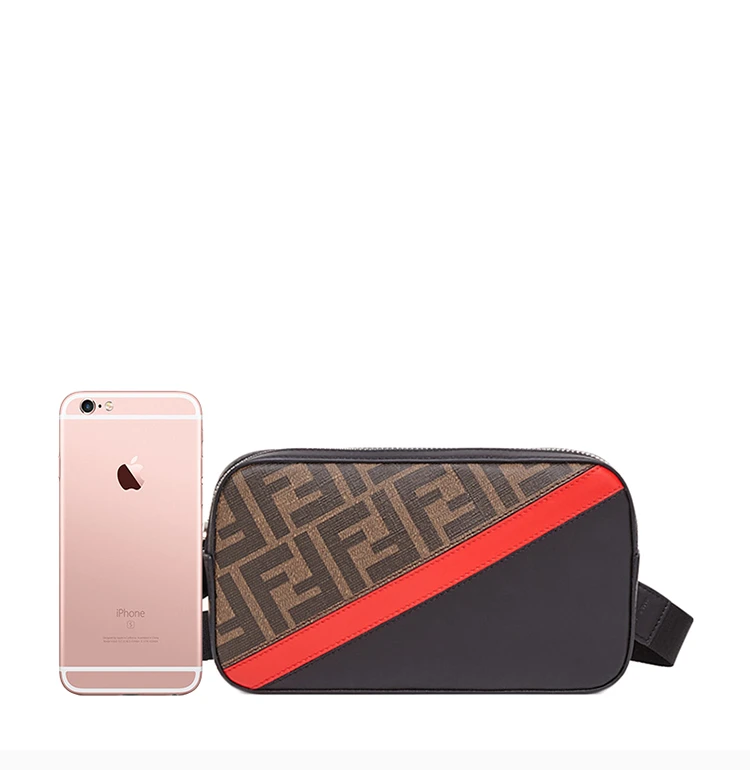 商品[国内直发] Fendi|Fendi 芬迪 男士黑色棕色挎包单肩包 7M0285-A9XS-F19P9,价格¥6115,第4张图片详细描述