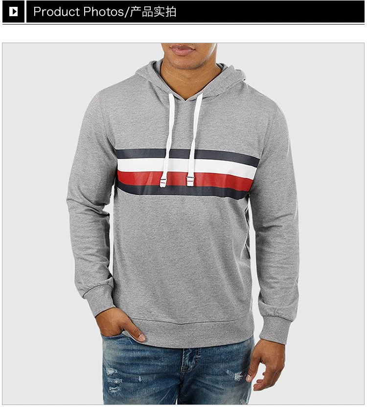 商品[国内直发] Tommy Hilfiger|TOMMY HILFIGER 汤米·希尔费格 男士灰色棉质连帽外套 09T3293-004,价格¥305,第4张图片详细描述