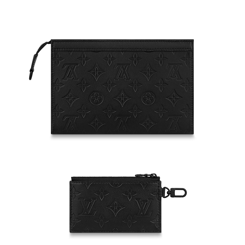 商品Louis Vuitton|预售10天 Louis Vuitton/路易威登 22春夏新款GASTON WEARABLE WALLET系列 男士黑色老花压印皮革黑扣配可拆卸小袋单肩斜挎手拿包M81115,价格¥14365,第4张图片详细描述