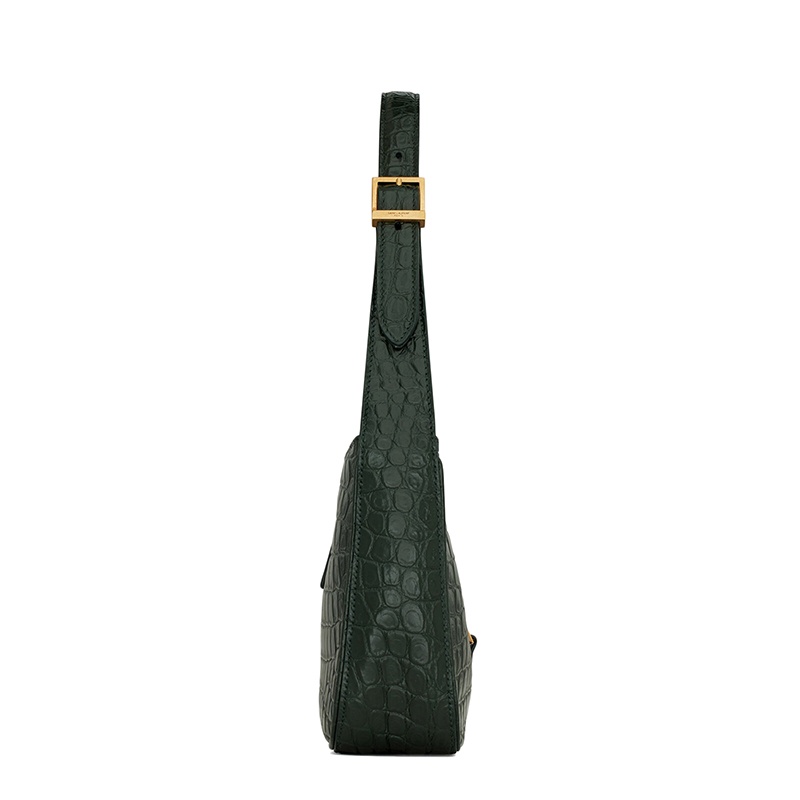 商品Yves Saint Laurent|SAINT LAURENT PARIS/圣罗兰 YSL 22春夏新款LE 5 À 7系列 女士深绿色鳄鱼压纹牛皮革标志�金扣单肩手提腋下包,价格¥16083,第5张图片详细描述