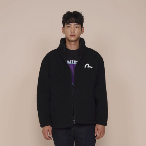 商品Evisu|【享贝家】（预售款一周后发货）Evisu惠美寿福神22新款绒夹克棉服男女同款黑色/灰色/粉色/黄色/白色 EU5UTS941,价格¥533,第4张图片详细描述