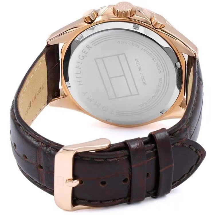 商品[国内直发] Tommy Hilfiger|TOMMY HILFIGER 钢表带石英手表商务时尚男表欧美表,价格¥590,第2张图片详细描述