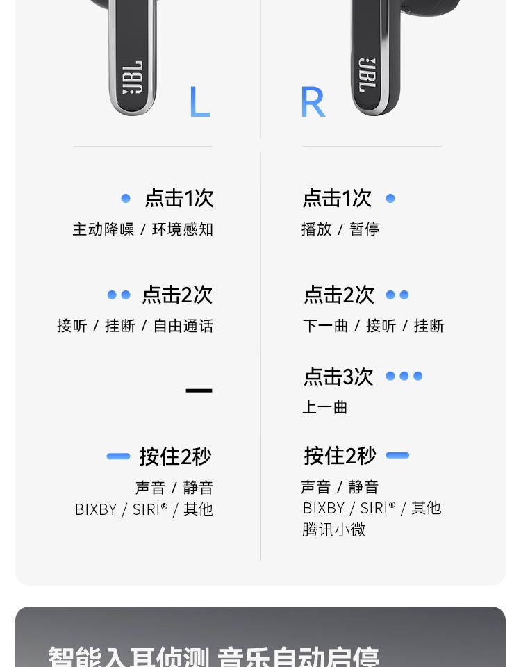 商品[国内直发] JBL|LIVE FLEX 真无线蓝牙耳机主动降噪通话音乐半入耳式,价格¥1268,第22张图片详细描述