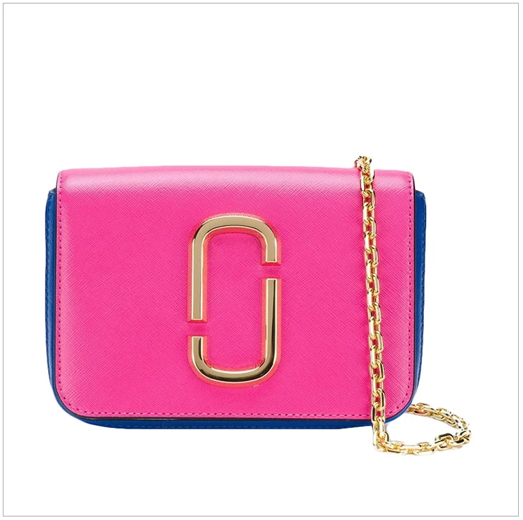商品[国内直发] Marc Jacobs|MARC JACOBS 马克·雅可布 女士紫色拼多色皮革单肩包斜挎包 M0014102-951,价格¥1038,第10张图片详细描述