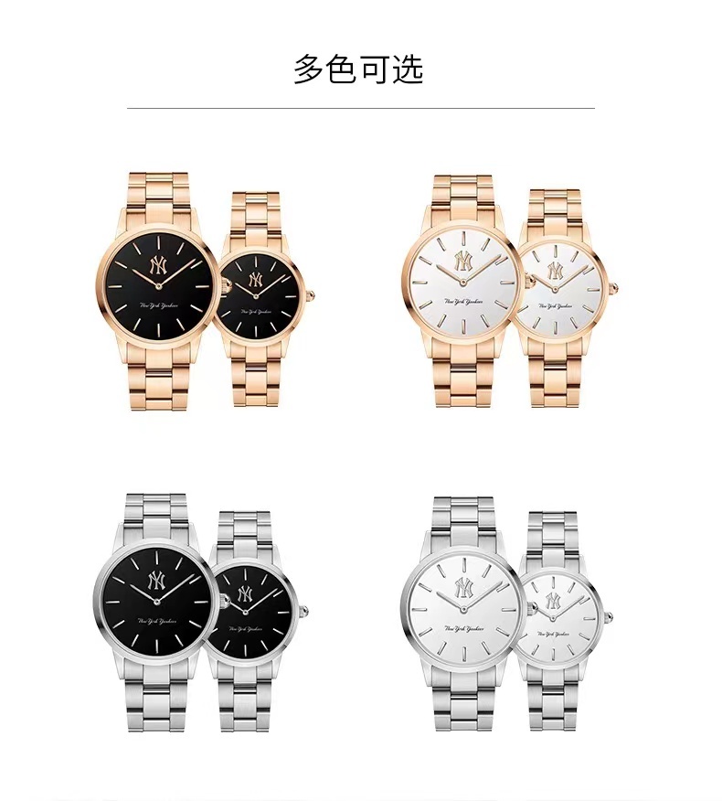 商品[国内直发] MLB|欧美时尚防水石英表金色钢表带男女手表MLB-TP013,价格¥517,第6张图片详细描述
