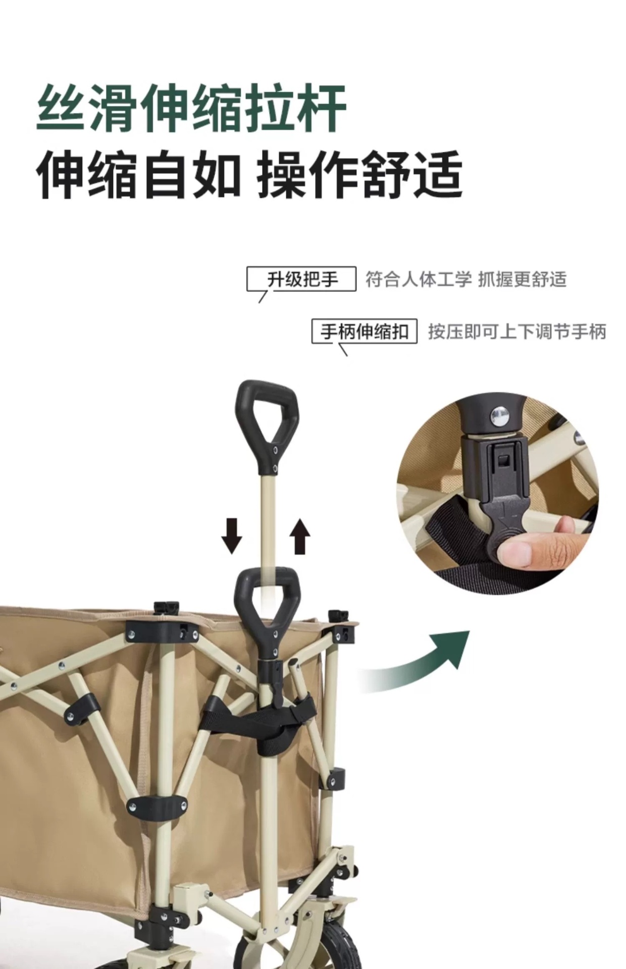 商品[国内直发] MobiGarden|云际营地车 户外露营宽轮带刹车推车大容量四向折叠150L营地车,价格¥369,第16张图片��详细描述