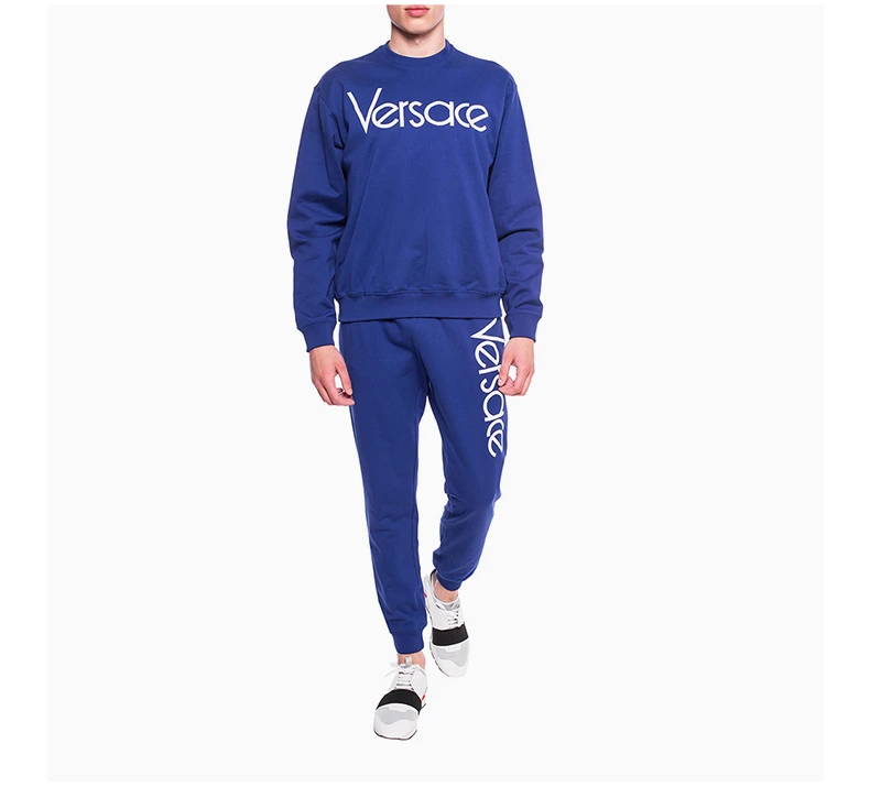商品Versace|VERSACE 男士宝蓝色棉质圆领卫衣 A80470-A217878-A902P,价格¥2229,第7张图片详细描述