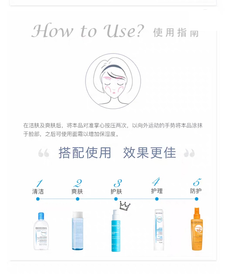 商品Bioderma|Bioderma贝德玛水润亮肤锁水精华乳40ml,价格¥212,第7张图片详细描述